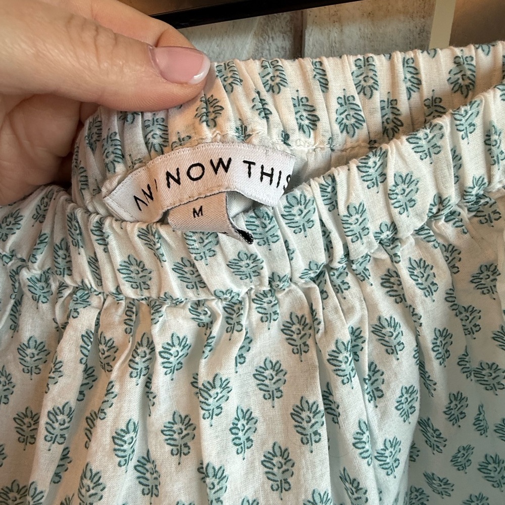Tiered Maxi Skirt in Light Blue Floral - Picture 4 of 4